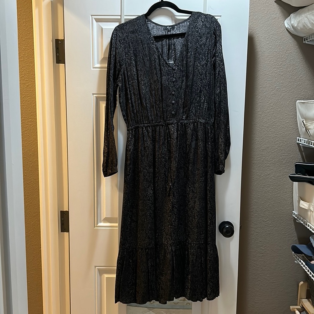 Rails drawstring waist long sleeve dress.